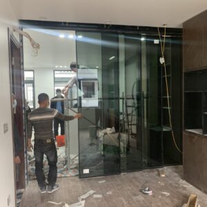 cửa lùa slim thi công và lắp đặt tại hải phòng